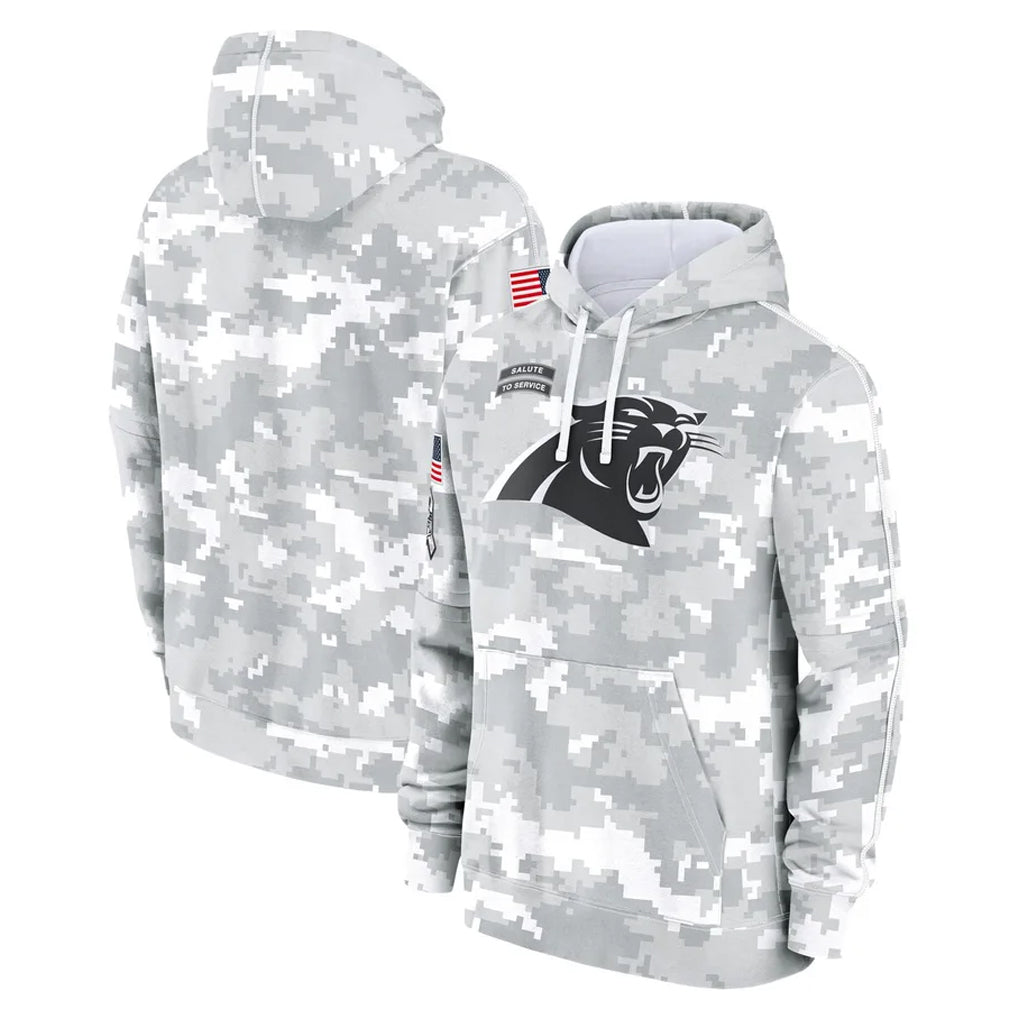 Qdoa C.Panthers Arctic Camo Salute to Service Pullover Hoodies Limited Game Blank Player Stitched Jerseys