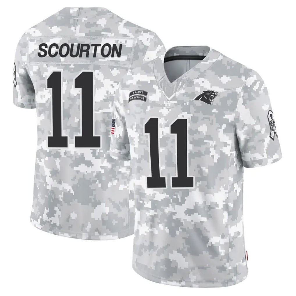 Qdoa C.Panthers #11 Nic Scourton Player Arctic Camo Salute to Service Limited Stitched Jerseys