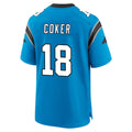 Qdoa C.Panthers #18 Jalen Coker Player Blue Home Game Stitched Jerseys