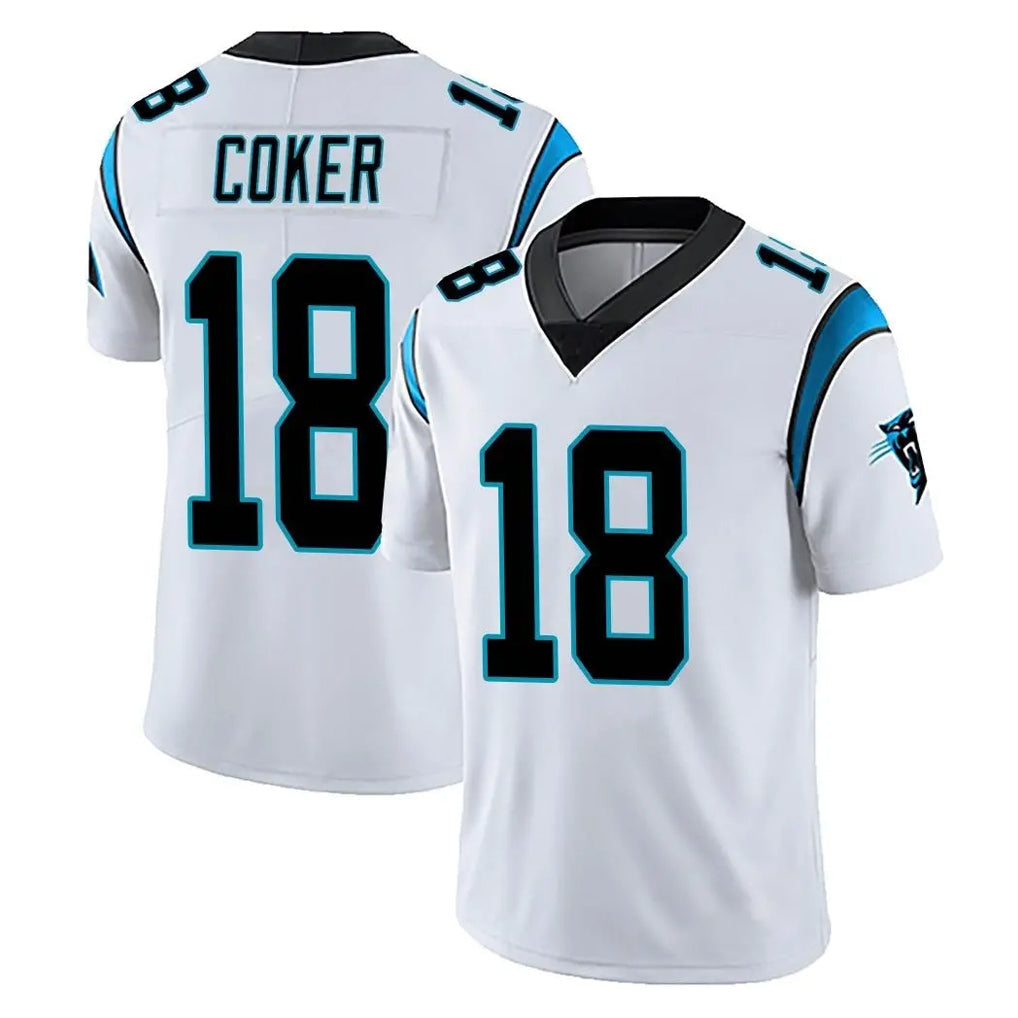 Qdoa C.Panthers #18 Jalen Coker Player White Vapor Untouchable Limited Game Stitched Jerseys