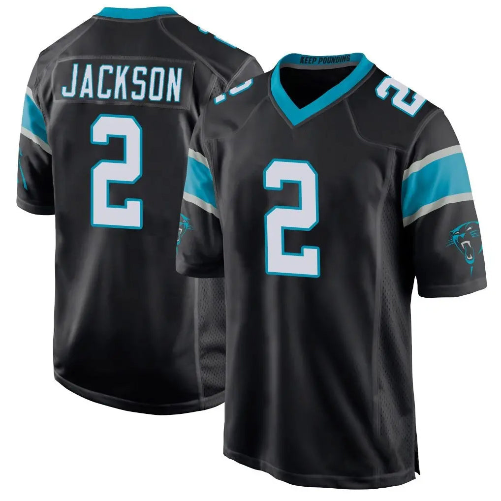 Qdoa C.Panthers #2 Mike Jackson Player Black Game Stitched Jerseys