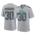 Qdoa C.Panthers #30 Chuba Hubbard Player Gray Atmosphere Fashion Game Stitched Jerseys