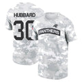 Qdoa C.Panthers #30 Chuba Hubbard Player Salute to Service Hoodies & T-Shirts Stitched Jerseys