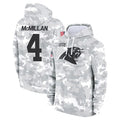 Qdoa C.Panthers #4 Tetairoa McMillan Player Arctic Camo Salute to Service Limited Hoodies Stitched Jerseys