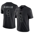 Qdoa C.Panthers #4 Tetairoa McMillan Player Black REFLECTIVE Limited Stitched Jerseys