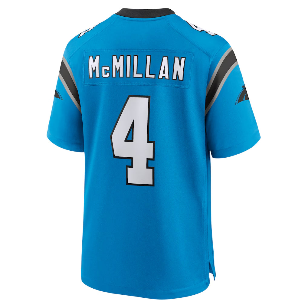Qdoa C.Panthers #4 Tetairoa McMillan Player Blue Home Game Stitched Jerseys