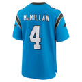 Qdoa C.Panthers #4 Tetairoa McMillan Player Blue Home Game Stitched Jerseys