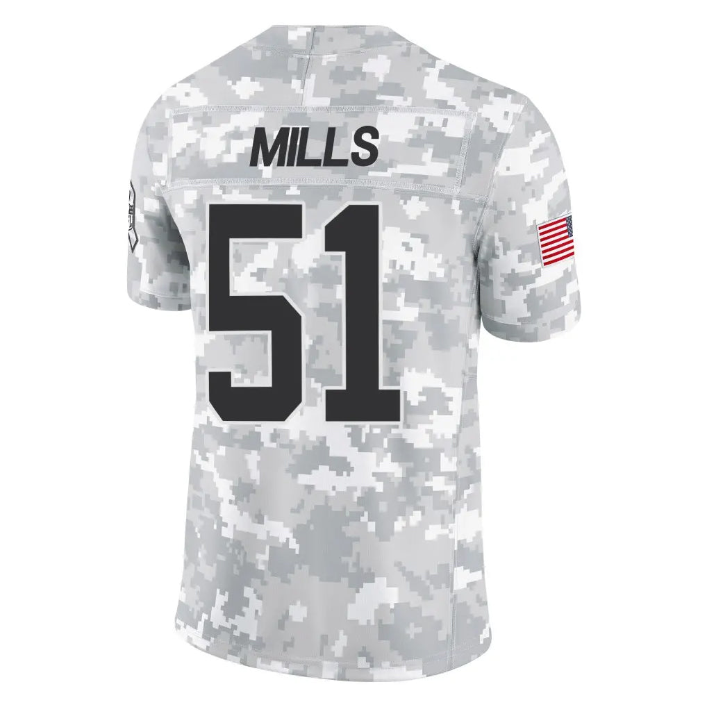 Qdoa C.Panthers #51 Sam Mills Player Arctic Camo Salute to Service Limited Game Stitched Jerseys