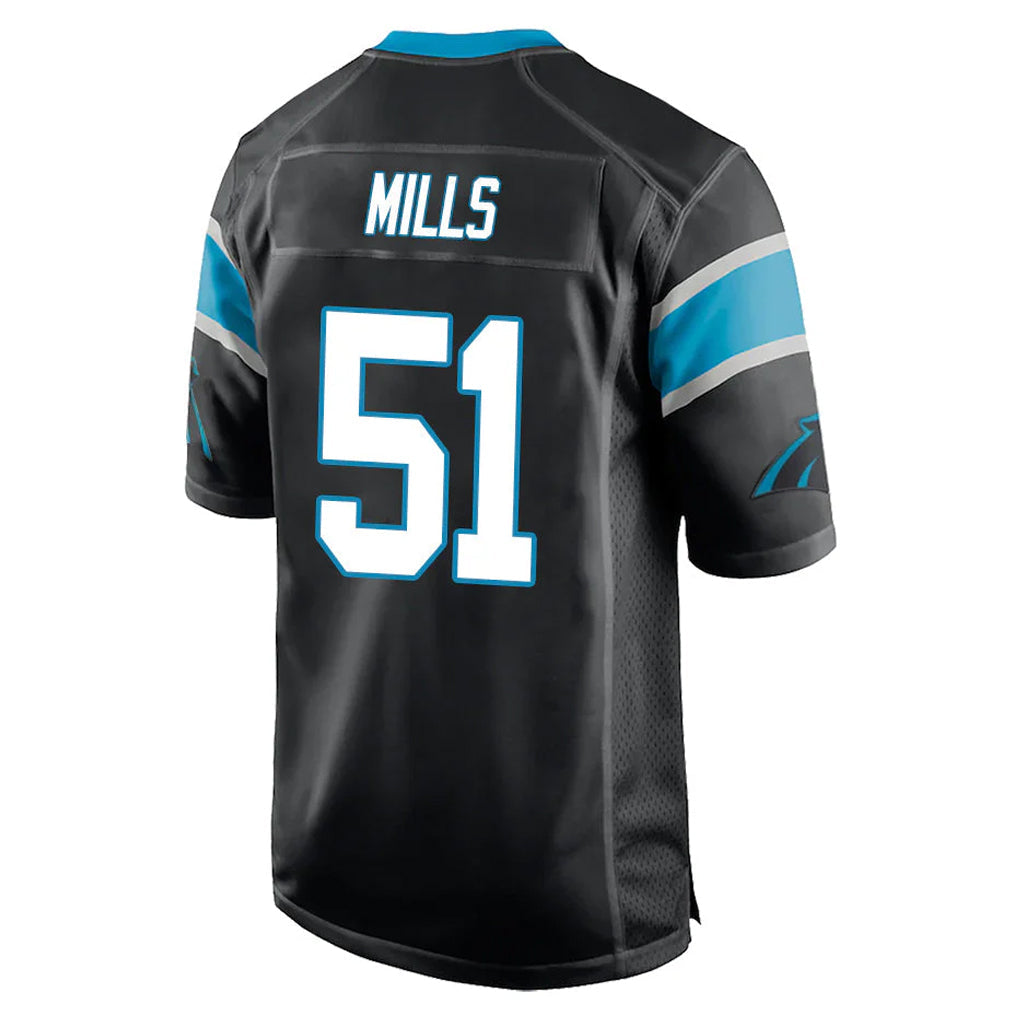 Qdoa C.Panthers #51 Sam Mills Player Black Game Stitched Jerseys