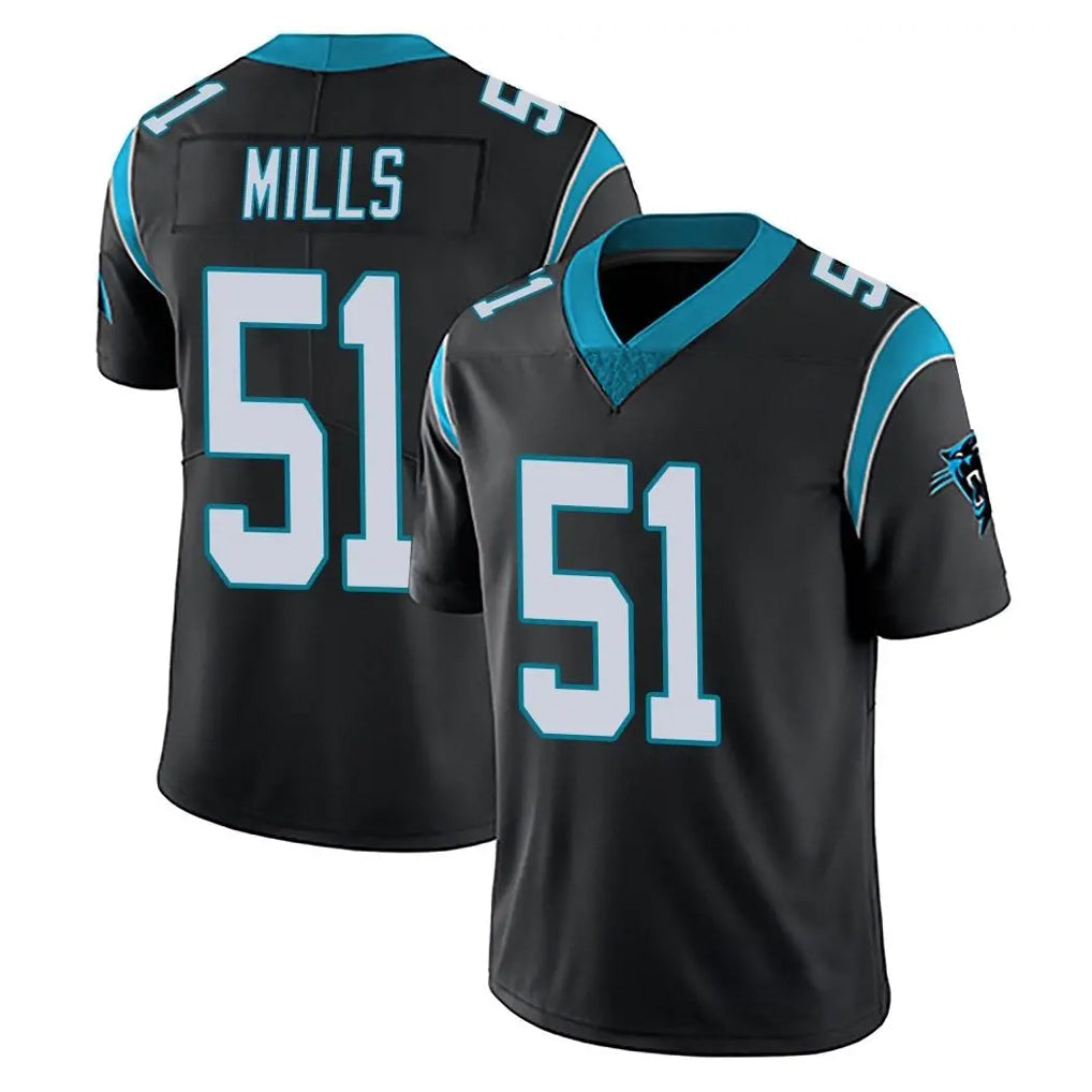 Qdoa C.Panthers #51 Sam Mills Player Black Vapor Untouchable Limited Game Stitched Jerseys