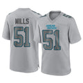 Qdoa C.Panthers #51 Sam Mills Player Gray Atmosphere Fashion Game Stitched Jerseys