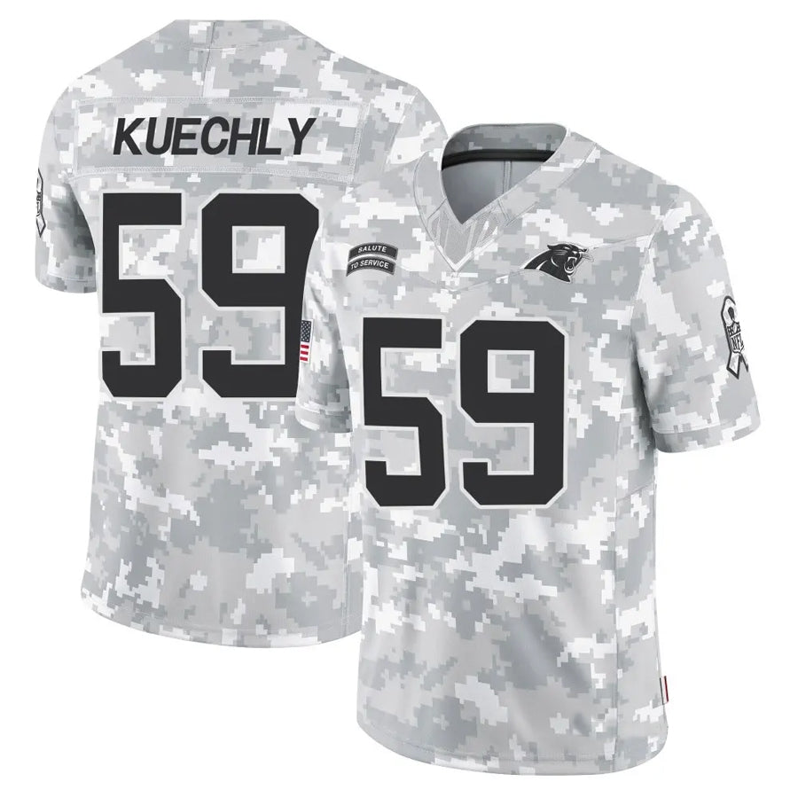 Qdoa C.Panthers #59 Luke Kuechly Player Arctic Camo Salute to Service Limited Stitched Jerseys