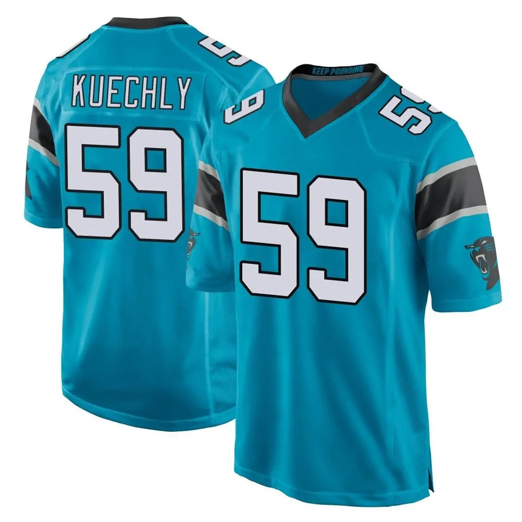 Qdoa C.Panthers #59 Luke Kuechly Player Blue Game Stitched Jerseys