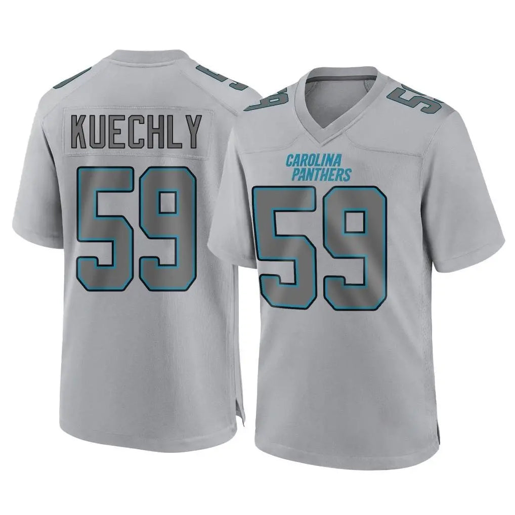 Qdoa C.Panthers #59 Luke Kuechly Player Gray Atmosphere Fashion Game Stitched Jerseys