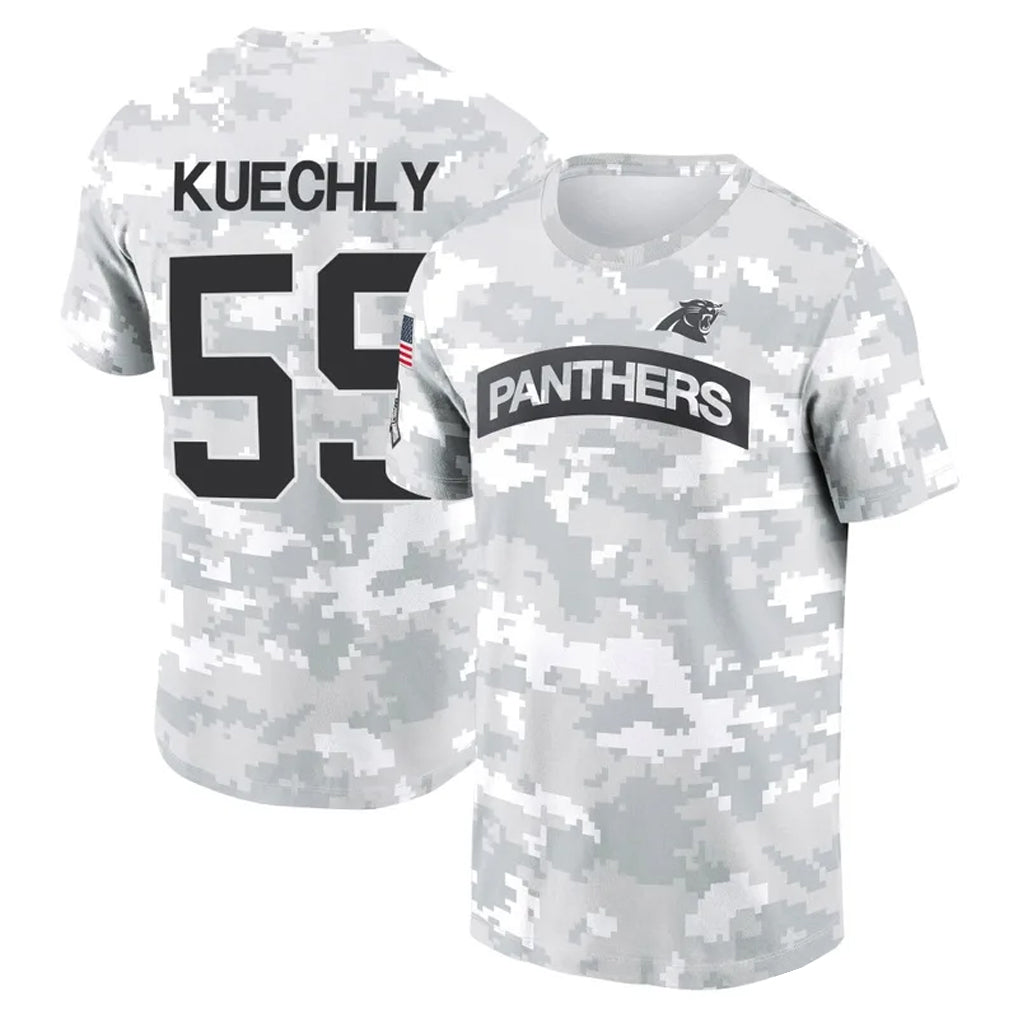 Qdoa C.Panthers #59 Luke Kuechly Player Salute to Service Hoodies & T-Shirts Stitched Jerseys