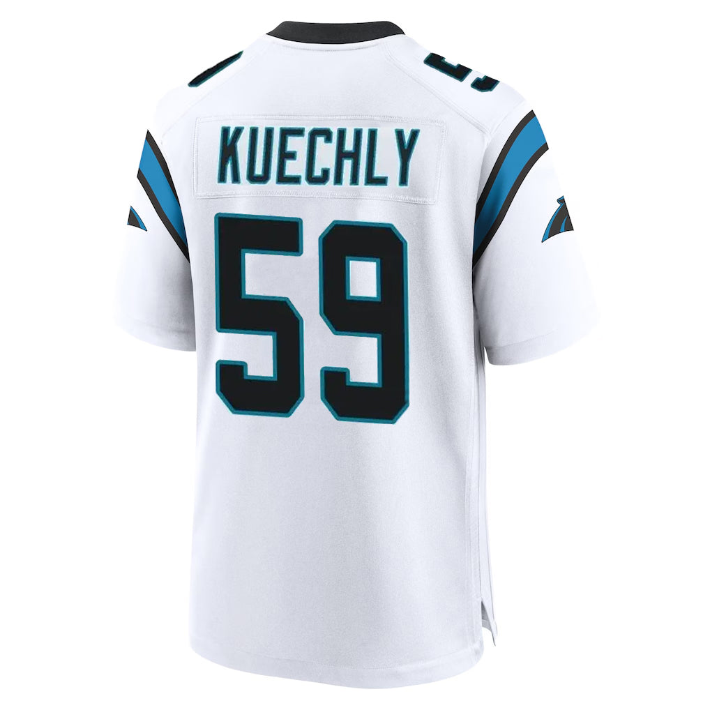 Qdoa C.Panthers #59 Luke Kuechly Player White Home Game Stitched Jerseys