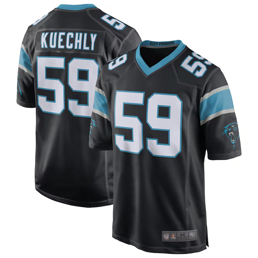 Qdoa C.Panthers #59 Luke Kuechly Player b`Black Home Game Stitched Jerseys
