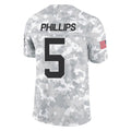 Qdoa C.Panthers #5 Jaelan Phillips Player Arctic Camo Salute to Service Limited Game Stitched Jerseys