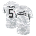 Qdoa C.Panthers #5 Jaelan Phillips Player Arctic Camo Salute to Service T-Shirt Hoodies Stitched Jerseys