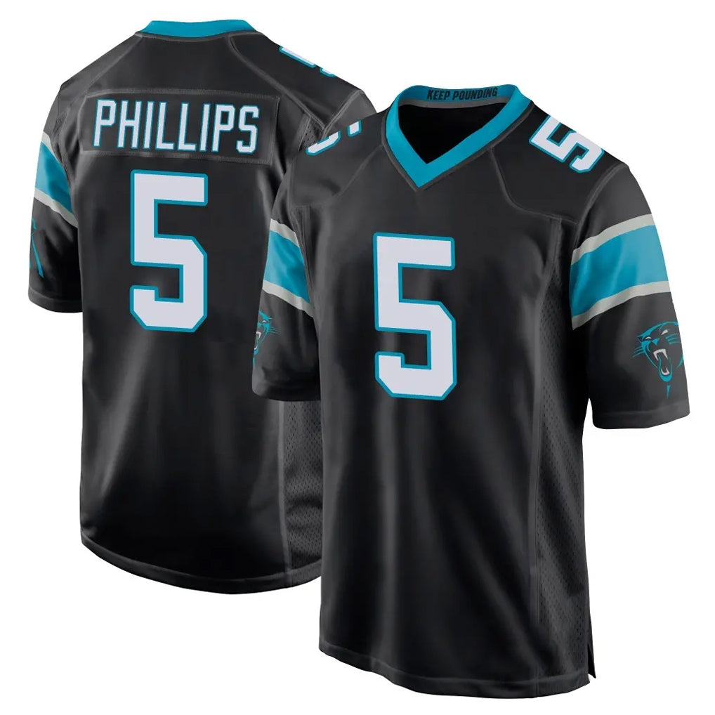 Qdoa C.Panthers #5 Jaelan Phillips Player Black Game Stitched Jerseys