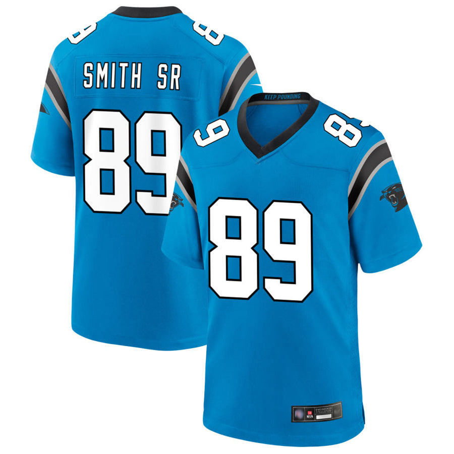 Qdoa C.Panthers #89 Steve Smith Sr Player Blue Home Game Stitched Jerseys