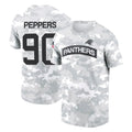 Qdoa C.Panthers #90 Julius Peppers Player Arctic Camo Salute to Service T-Shirt Hoodies Stitched Jerseys
