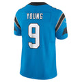 Qdoa C.Panthers #9 Bryce Young Blue Vapor F.U.S.E. Limited Stitched Jerseys