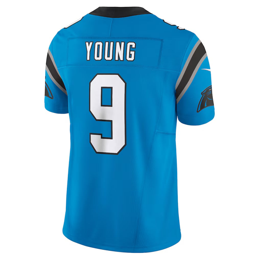 Qdoa C.Panthers #9 Bryce Young Blue Vapor F.U.S.E. Limited Stitched Jerseys