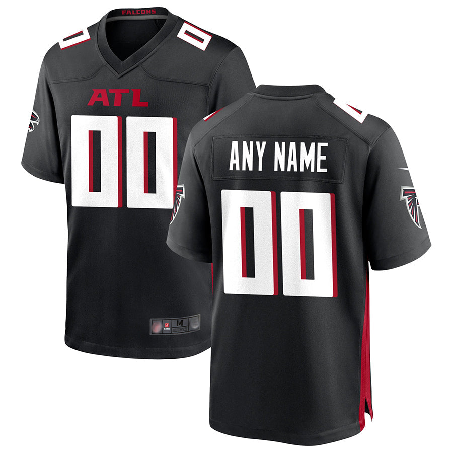 Qdoa Custom A.Falcons Black Home Game Stitched Jerseys