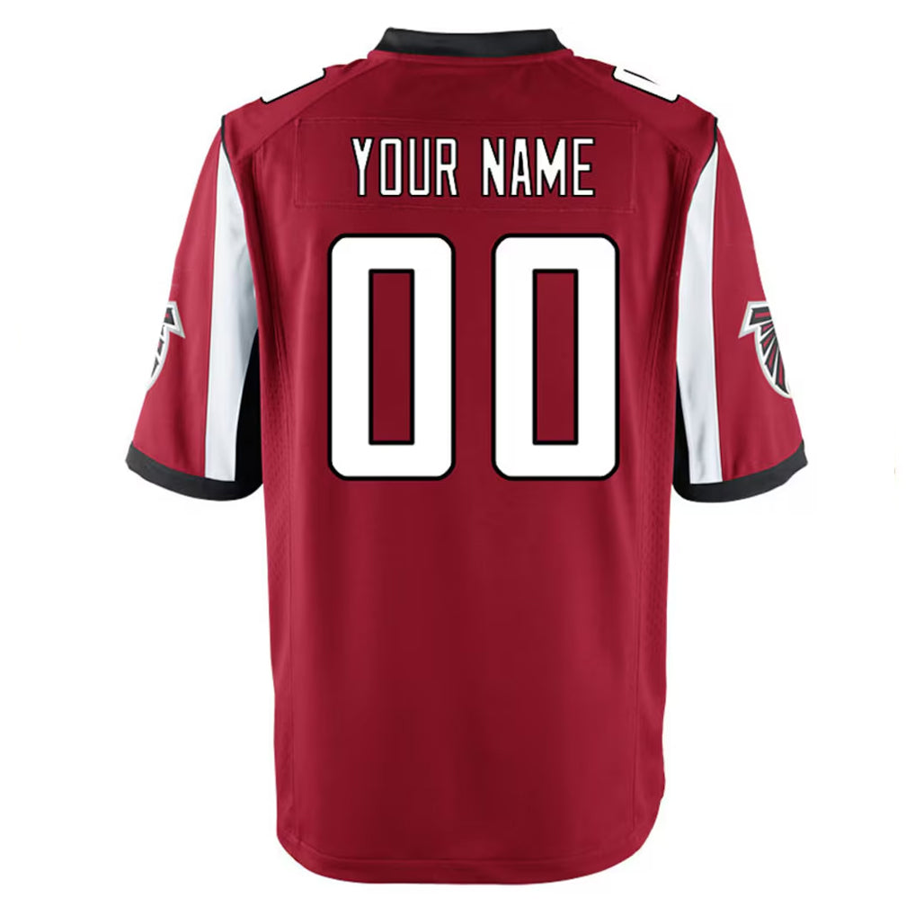 Qdoa Custom A.Falcons Red Home Game Any Name & Numbers Stitched Jerseys