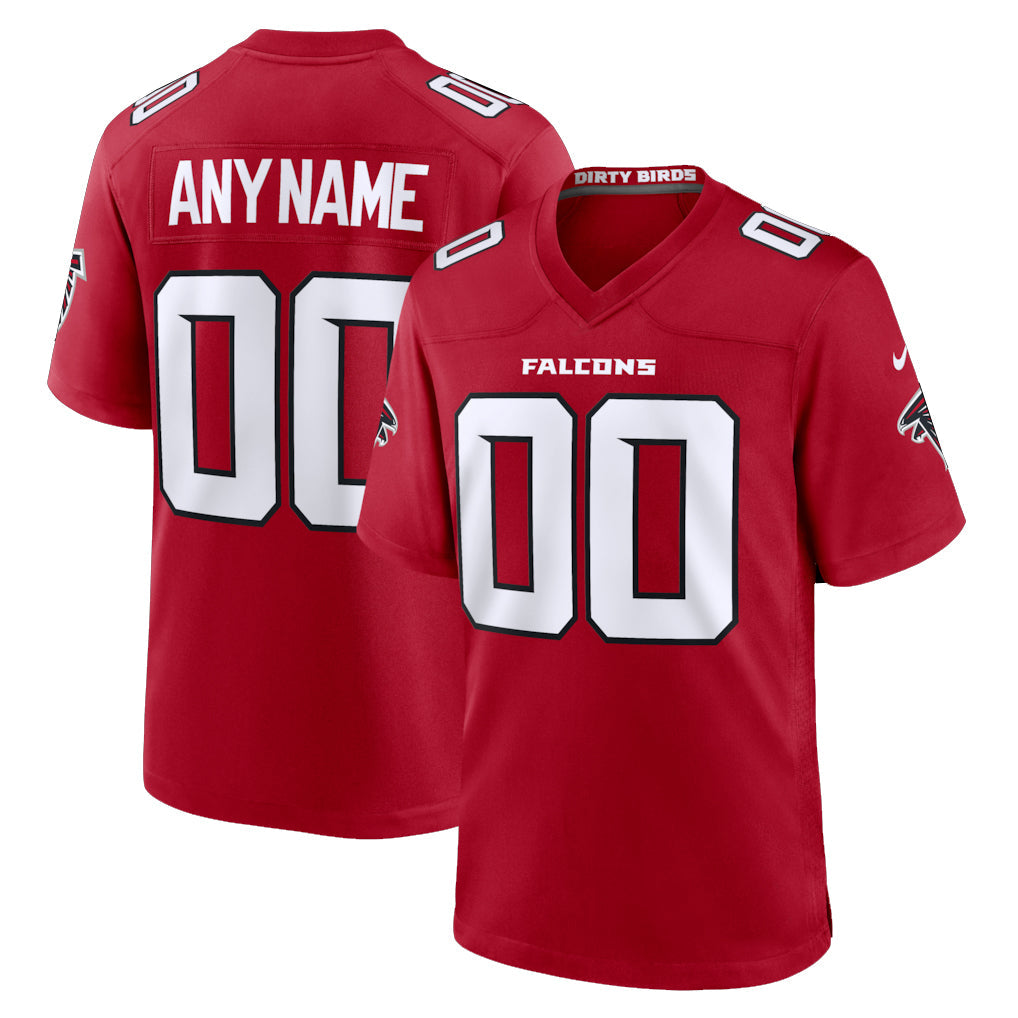 Qdoa Custom A.Falcons Red Replica Home Game Any Name & Numbers Stitched Jerseys