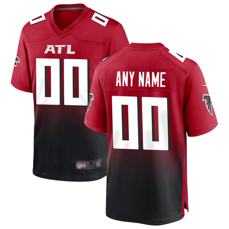 Qdoa Custom A.Falcons Red Replica Home Game Stitched Jerseys