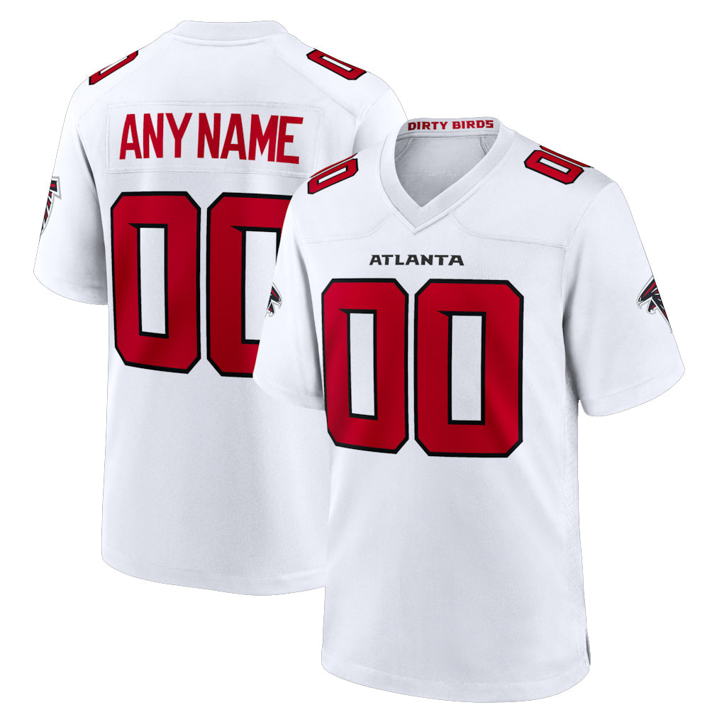 Qdoa Custom A.Falcons White Replica Home Game Any Name & Numbers Stitched Jerseys