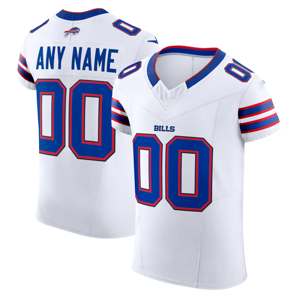 Qdoa Custom B.Bills White Vapor F.U.S.E. Elite Stitched Jerseys