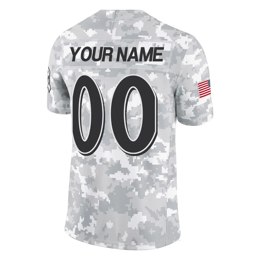 Qdoa Custom B.Ravens Arctic Camo Salute to Service Limited Any Name & Numbers Stitched Jerseys