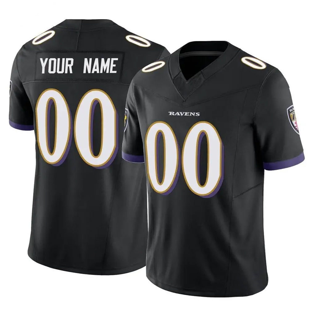 Qdoa Custom B.Ravens Black Vapor F.U.S.E. Limited Game Any Name & Numbers Stitched Jerseys