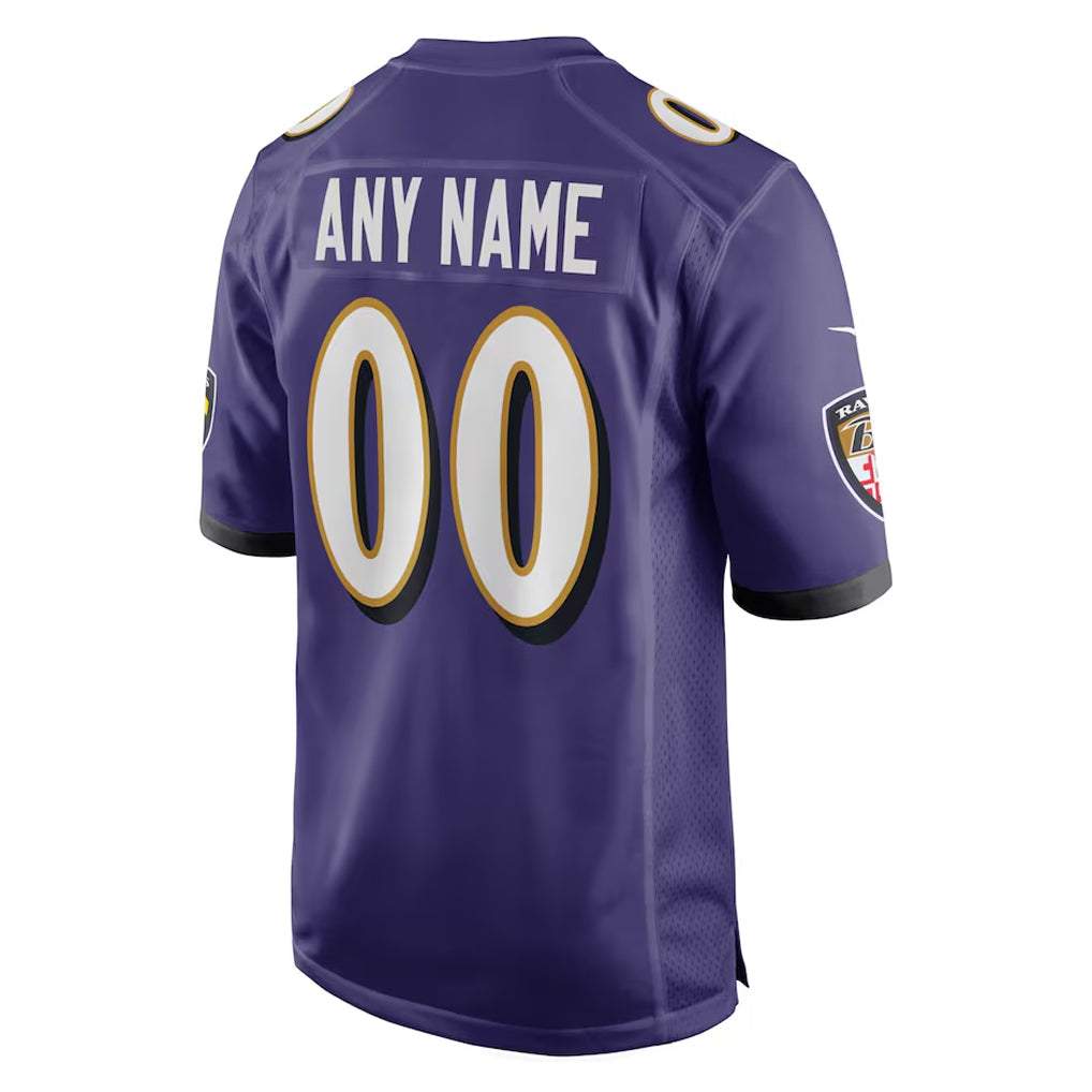 Qdoa Custom B.Ravens Purple Alternate Home Game Any Name & Numbers Stitched Jerseys