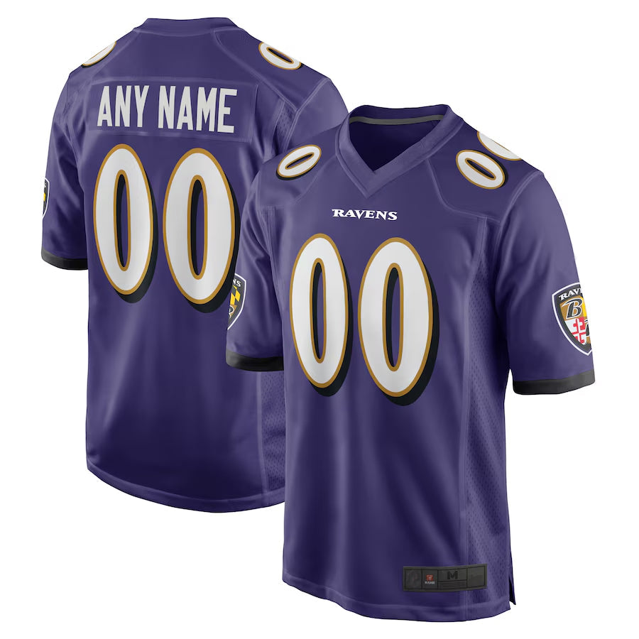 Qdoa Custom B.Ravens Purple Home Game Stitched Jerseys