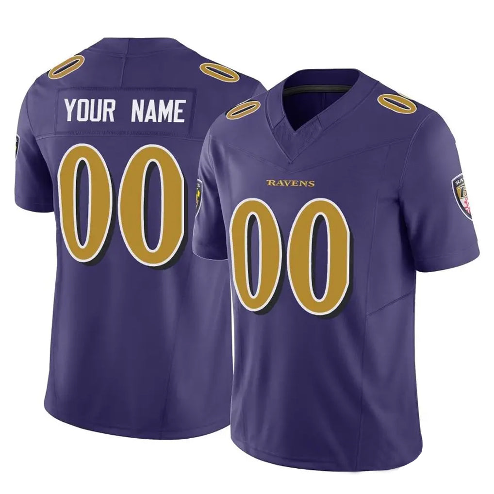 Qdoa Custom B.Ravens Purple Vapor F.U.S.E. Limited Game Any Name & Numbers Stitched Jerseys