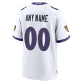 Qdoa Custom B.Ravens White Home Game Any Name & Numbers Stitched Jerseys