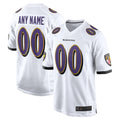 Qdoa Custom B.Ravens White Home Game Stitched Jerseys