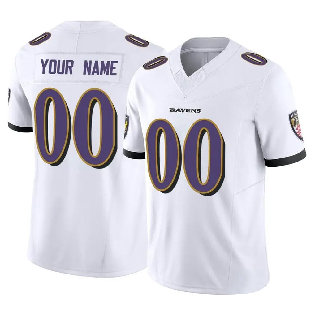 Qdoa Custom B.Ravens White Vapor F.U.S.E. Limited Any Name & Numbers Stitched Jerseys
