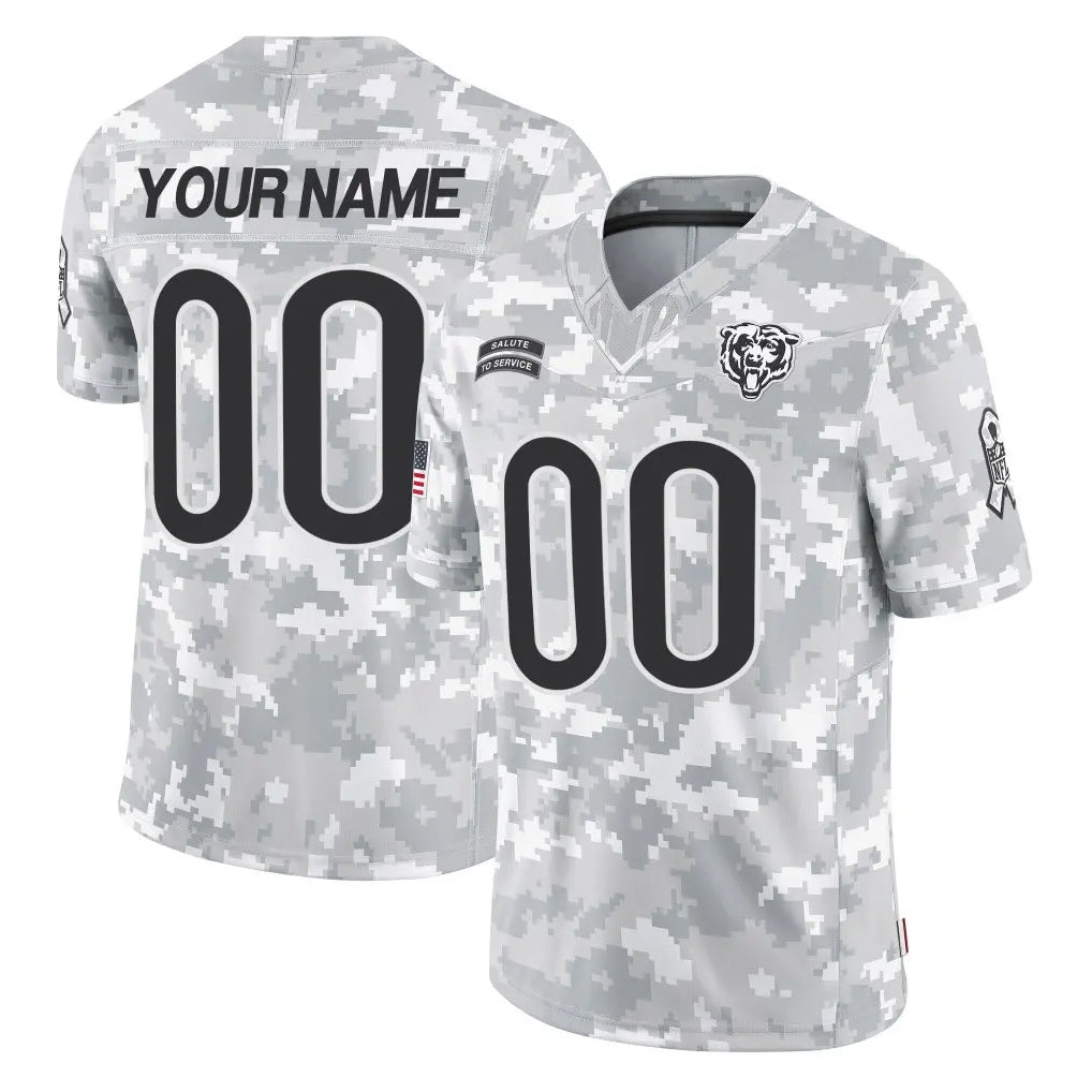 Qdoa Custom C.Bears Arctic Camo Salute to Service Limited Any Name & Numbers Stitched Jerseys