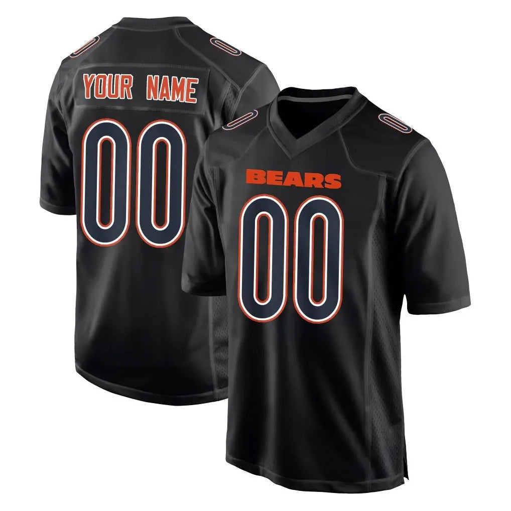 Qdoa Custom C.Bears Carbon Black Fashion Game Any Name & Numbers Stitched Jerseys