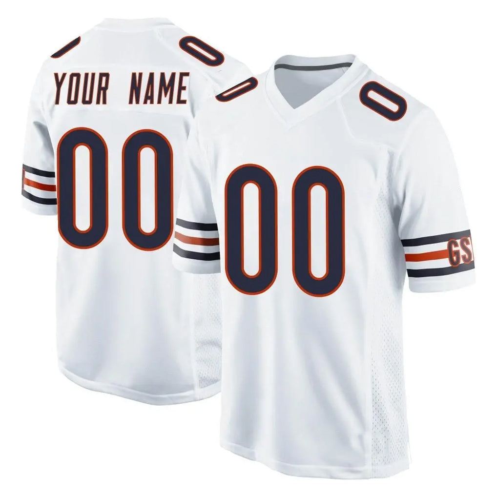 Qdoa Custom C.Bears White Home Game Any Name & Numbers Stitched Jerseys