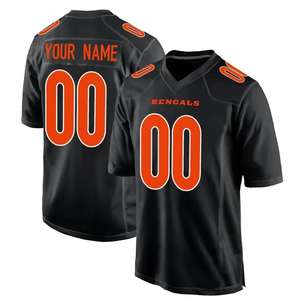 Qdoa Custom C.Bengals Black Fashion Game Any Name & Numbers Stitched Jerseys