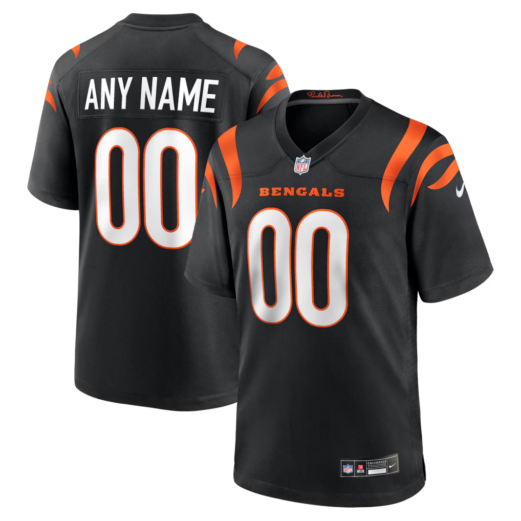 Qdoa Custom C.Bengals Black Game Stitched Jerseys