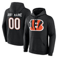 Qdoa Custom C.Bengals Black Long Sleeve Hoodie Any Name & Numbers Stitched Jerseys