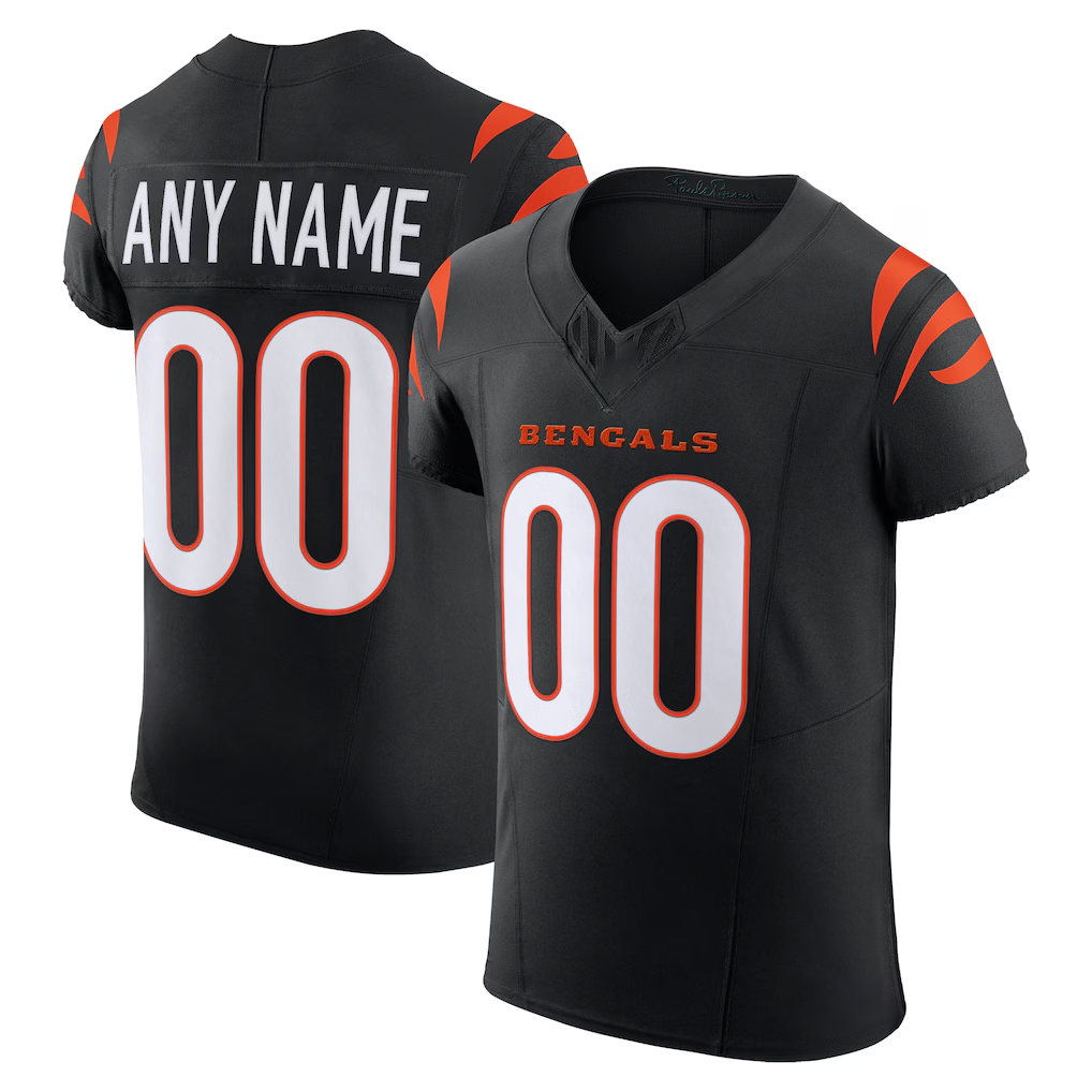 Qdoa Custom C.Bengals Black Team Vapor F.U.S.E. Elite Stitched Jerseys