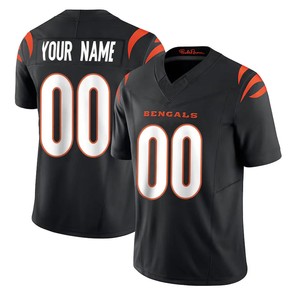 Qdoa Custom C.Bengals Black Vapor F.U.S.E. Limited Home Game Any Name & Numbers Stitched Jerseys